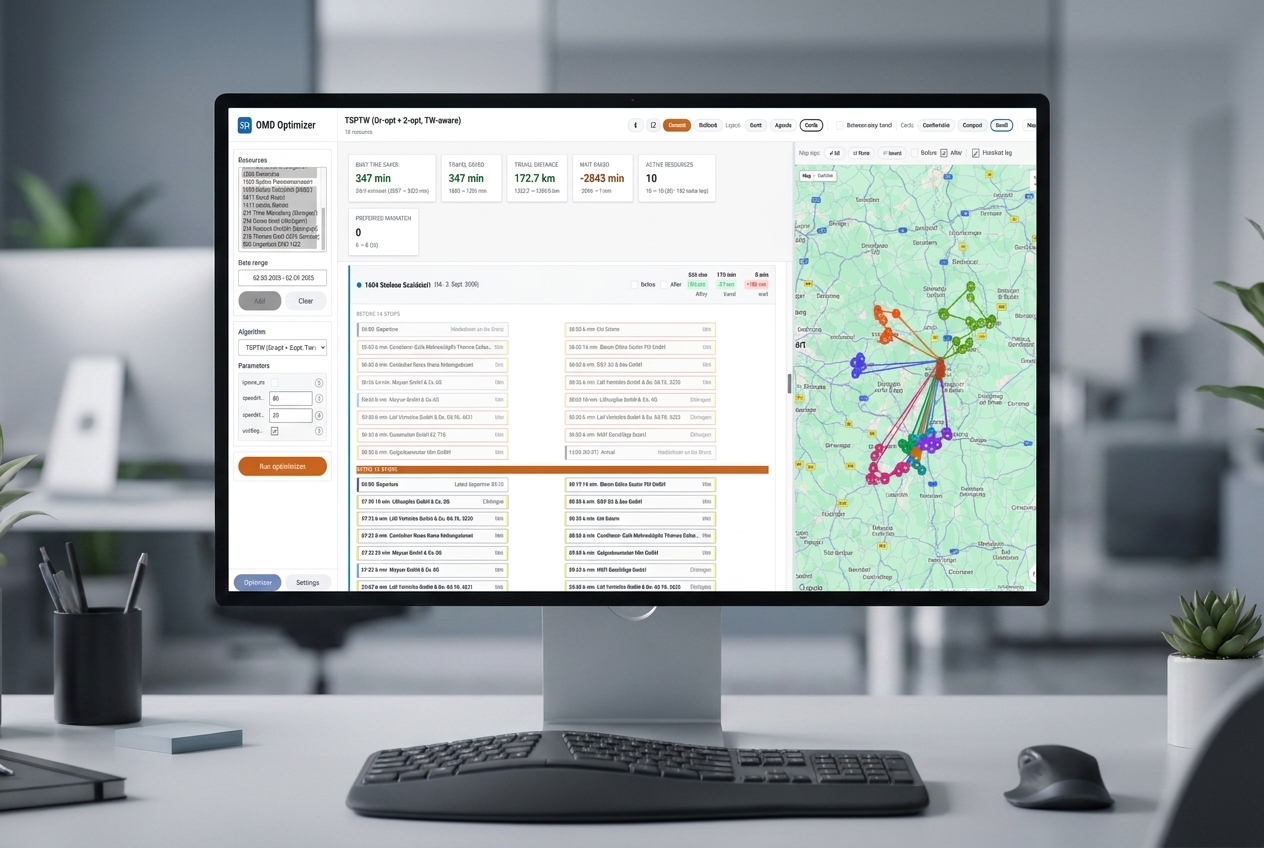 Maintenance planner dashboard UI showcase