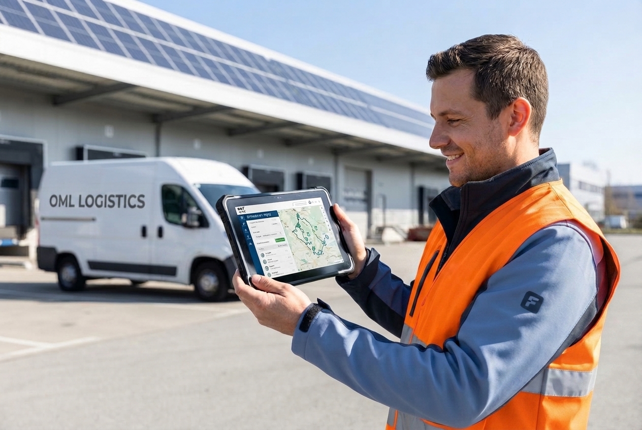 Technician carrying out a field visit
